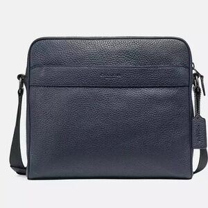 Coach Charles Bag Crossbody Messenger purse Midnight Blue vintage never worn